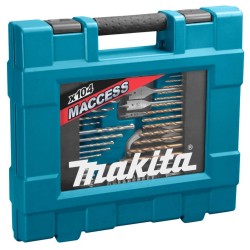 Makita 104-delige Boorcombinatieset zilverkleurig en zwart