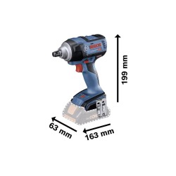 Bosch Professional GDS 18V-300 06019D8202 Accu-draaislagmoeraanzetter 18 V 4.0 Ah Li-ion Incl. koffer, Incl. 2 accus
