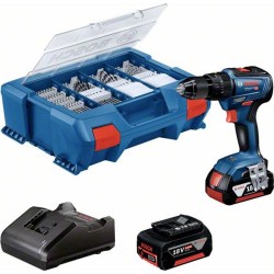 Bosch Professional GSB 18V-55 Accu-klopboor/schroefmachine Brushless, Incl. 2 accus, Incl. lader, Incl. koffer, Incl. accessoires