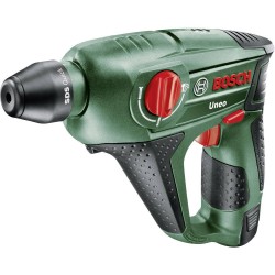 Bosch Uneo SDS-Quick-Accu-boorhamer 12 V 2.5 Ah Li-ion Incl. 2 accus, Incl. accessoires, Incl. koffer